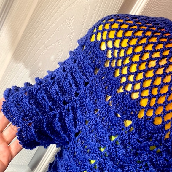 HANDMADE Kawaii Cute Blue Knit Top - Picture 9 of 11